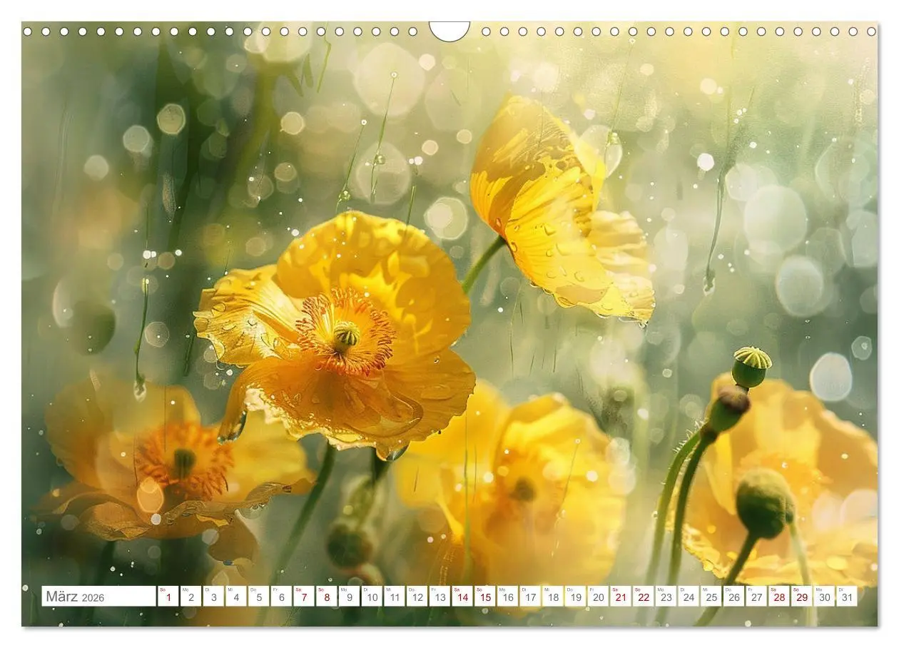 Bild: 9783457424100 | Bezaubernde Mohnblumen (Wandkalender 2026 DIN A3 quer), CALVENDO...